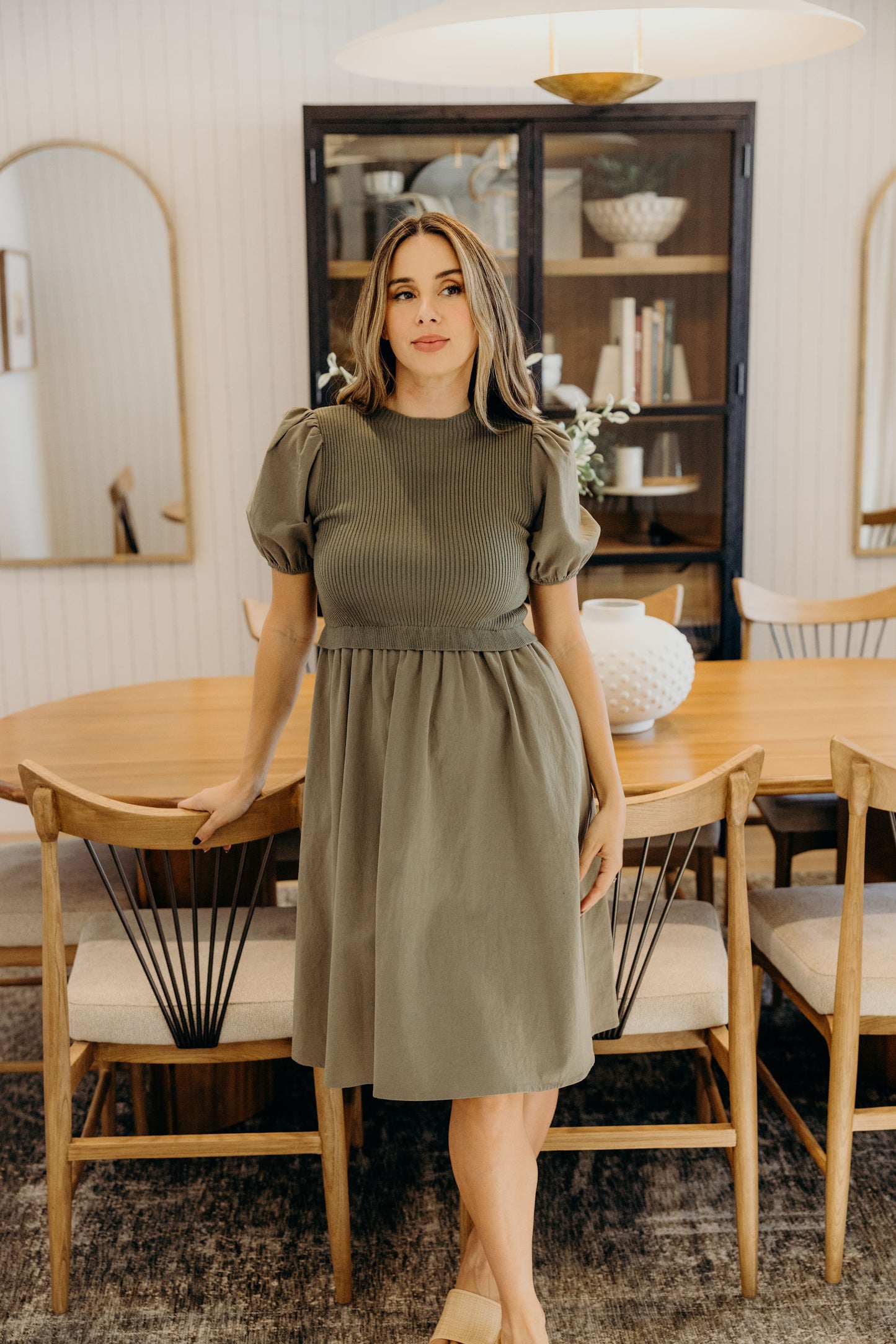 THE ROSALIE IN DUSTY OLIVE