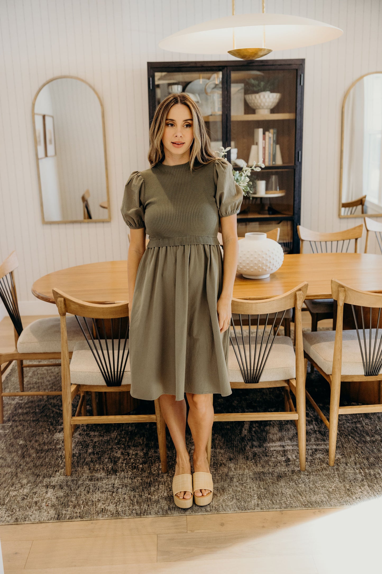 THE ROSALIE IN DUSTY OLIVE