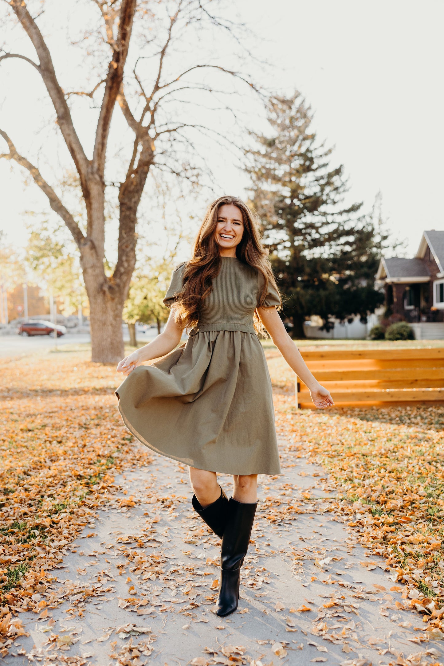 THE ROSALIE IN DUSTY OLIVE