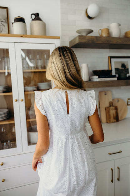 THE DUTTON IN WHITE EYELET FINAL SALE