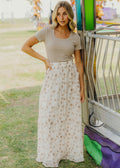 MAXI SKIRT IN FADED COCOA