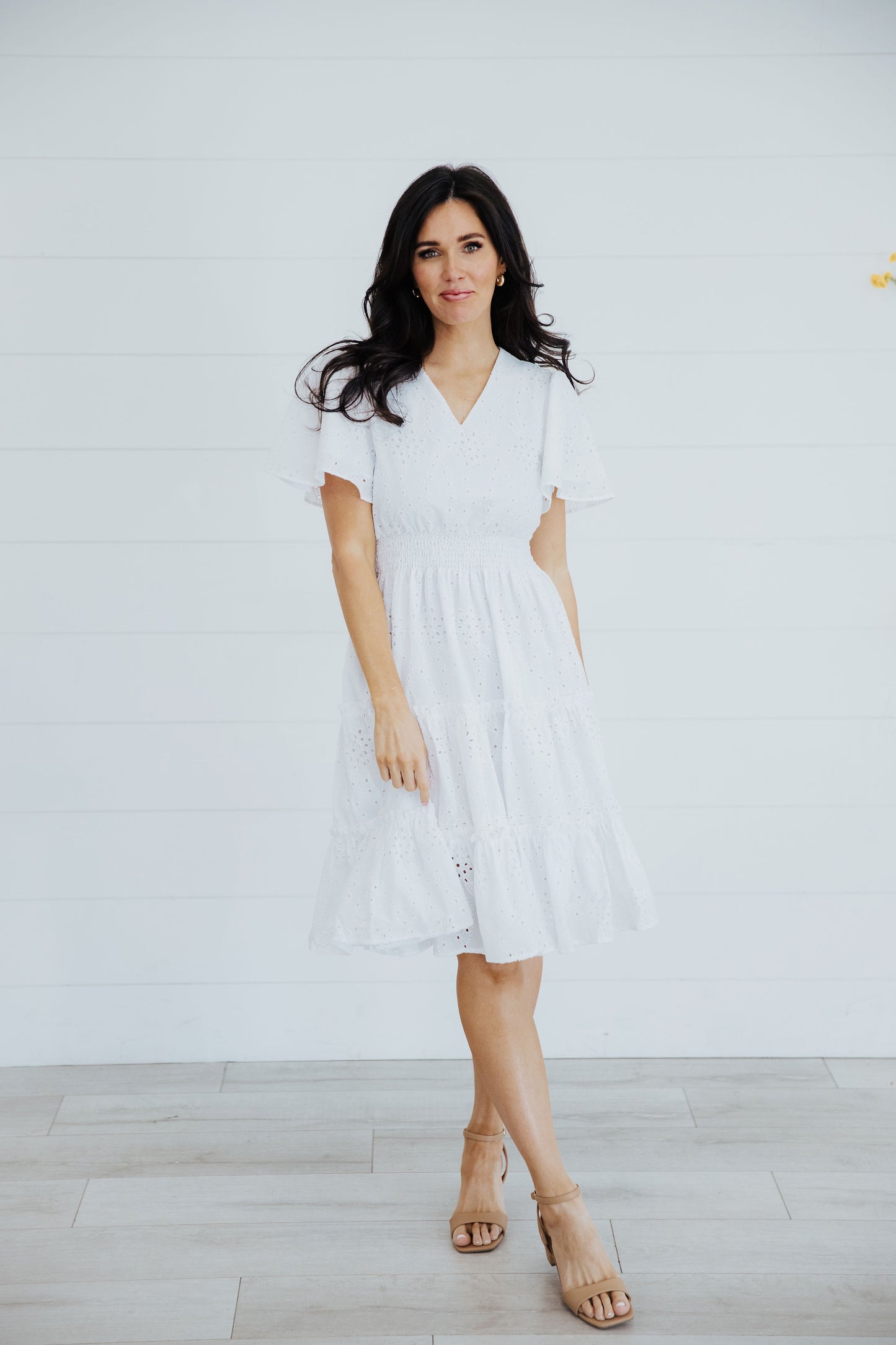 THE JACKIE IN WHITE EYELET FINAL SALE