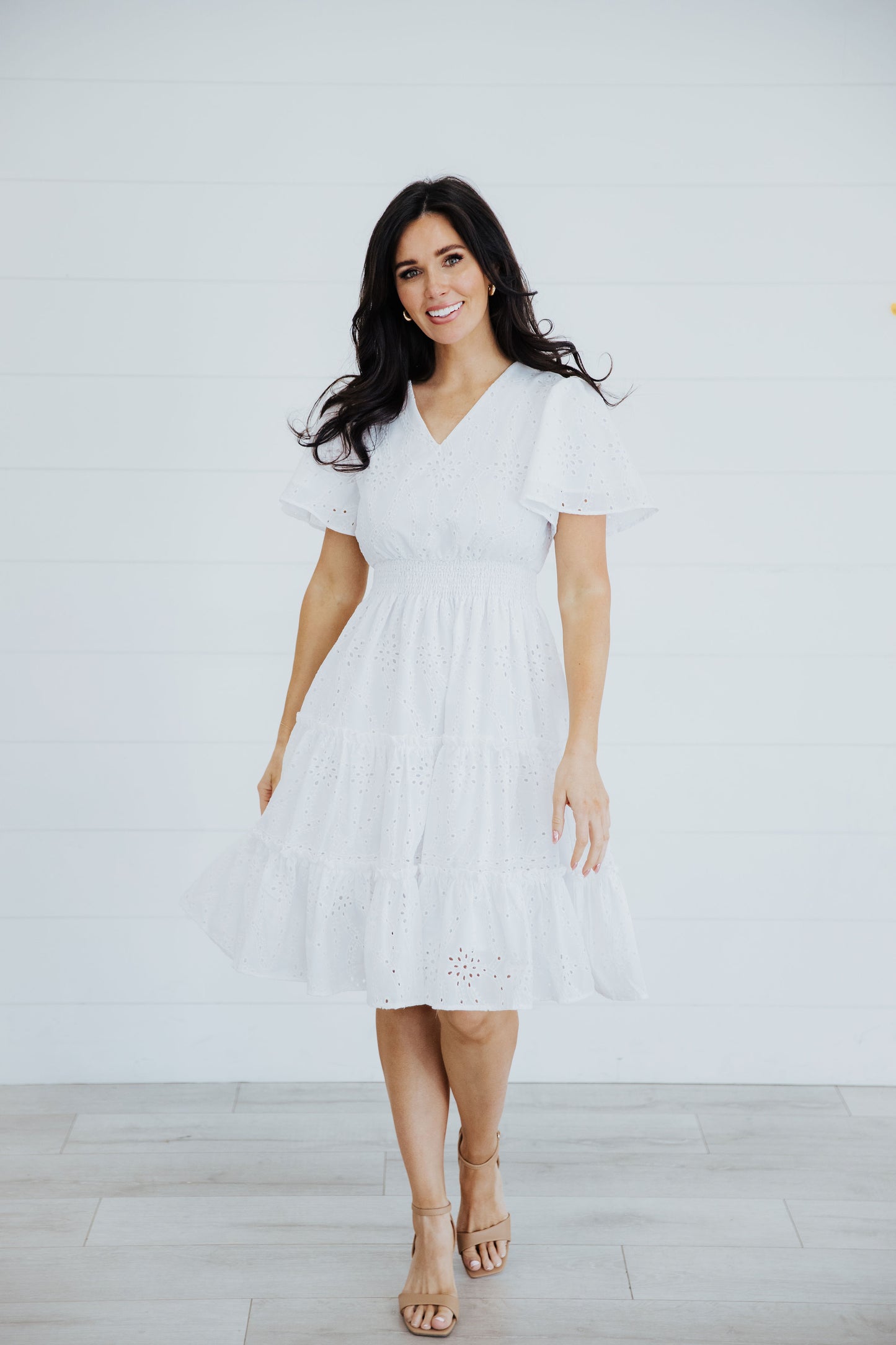 THE JACKIE IN WHITE EYELET FINAL SALE