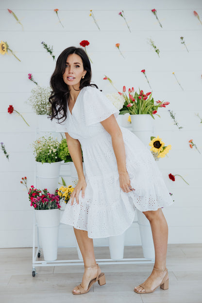 THE JACKIE IN WHITE EYELET FINAL SALE