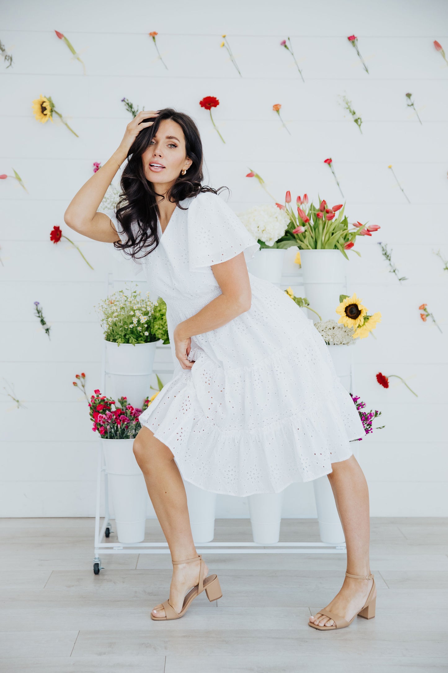 THE JACKIE IN WHITE EYELET FINAL SALE