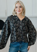 BOHO BUTTON BLOUSE IN DUSKLIGHT BLOSSOM