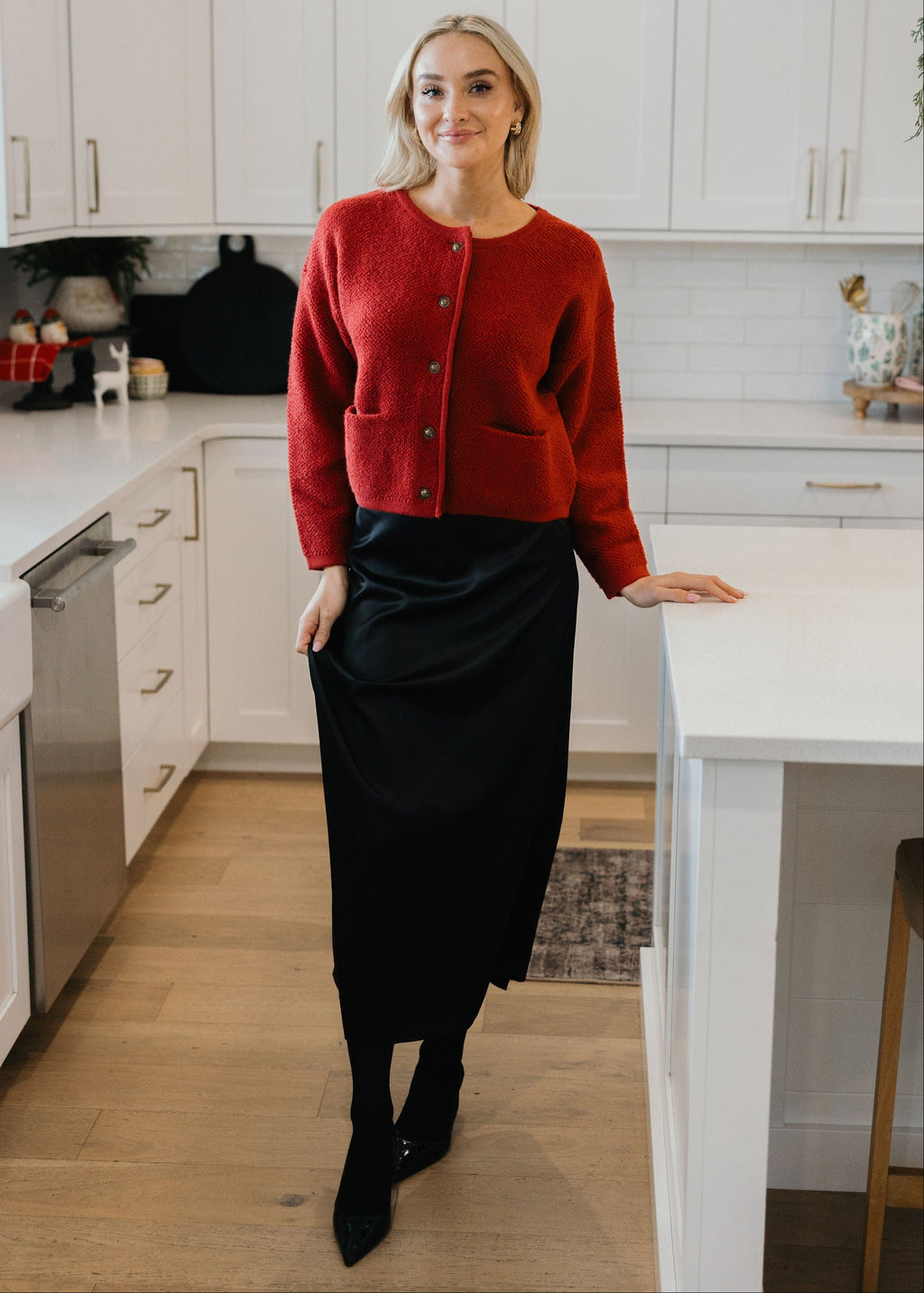 SLIP SKIRT IN BLACK FINAL SALE