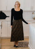 MAXI SKIRT IN MIDNIGHT JAGUAR