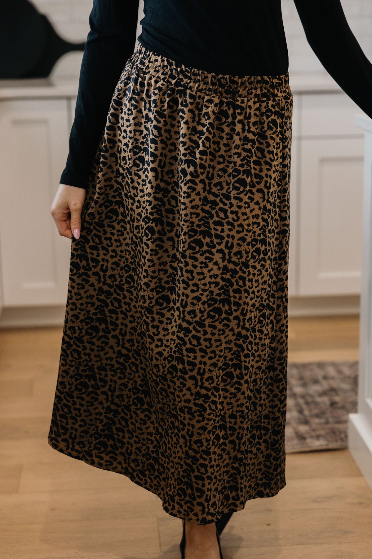 MAXI SKIRT IN MIDNIGHT JAGUAR