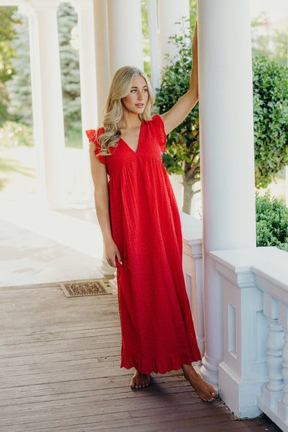 THE DUTTON IN HIBISCUS EYELET FINAL SALE