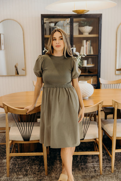 THE ROSALIE IN DUSTY OLIVE