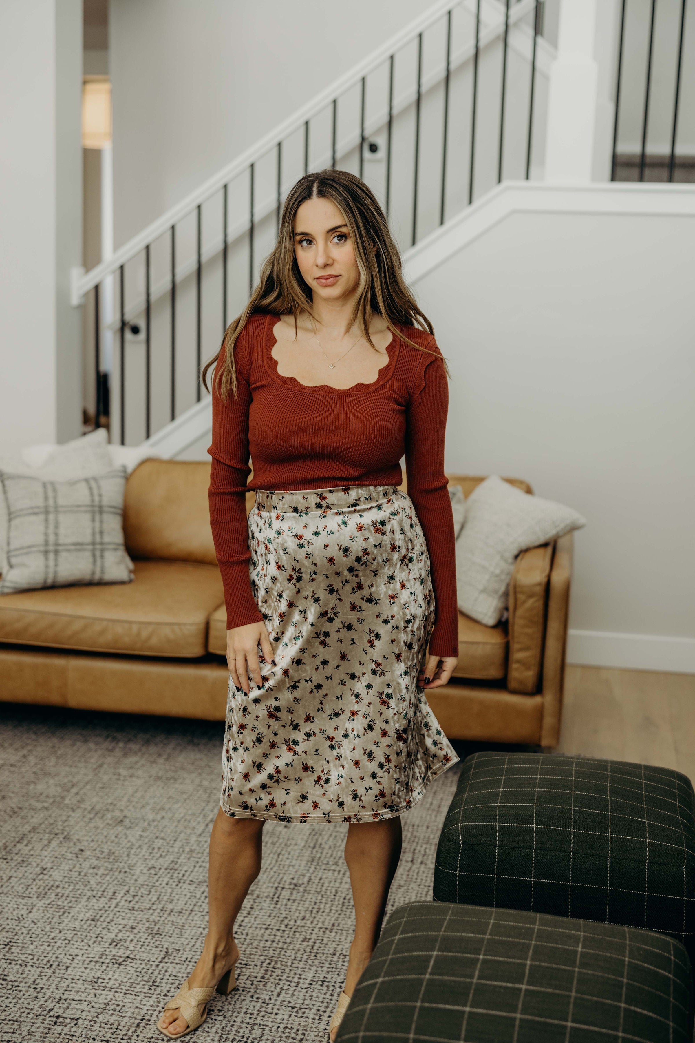 A LINE SKIRT IN IRISH TWINE FINAL SALE