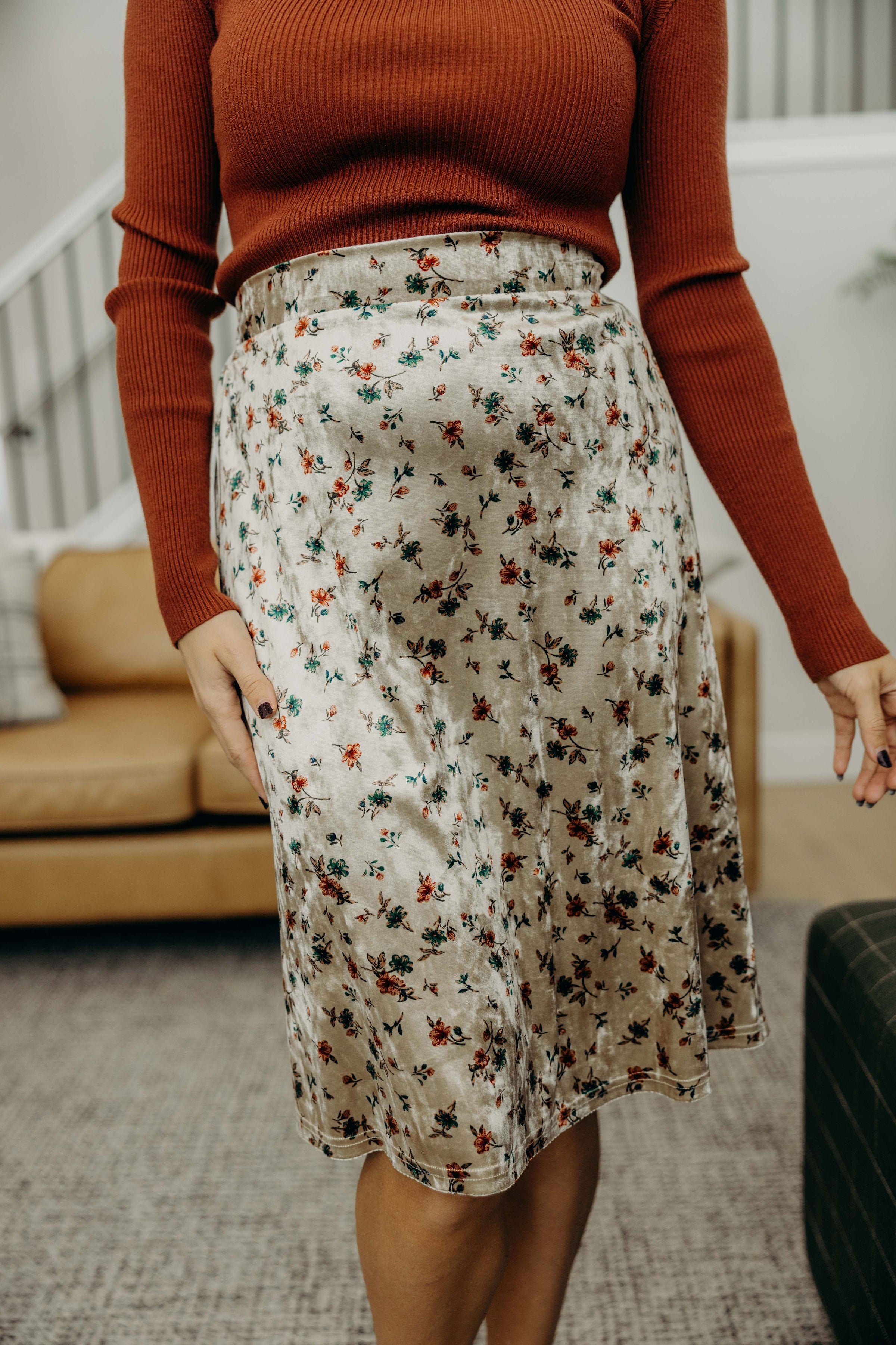 A LINE SKIRT IN IRISH TWINE FINAL SALE