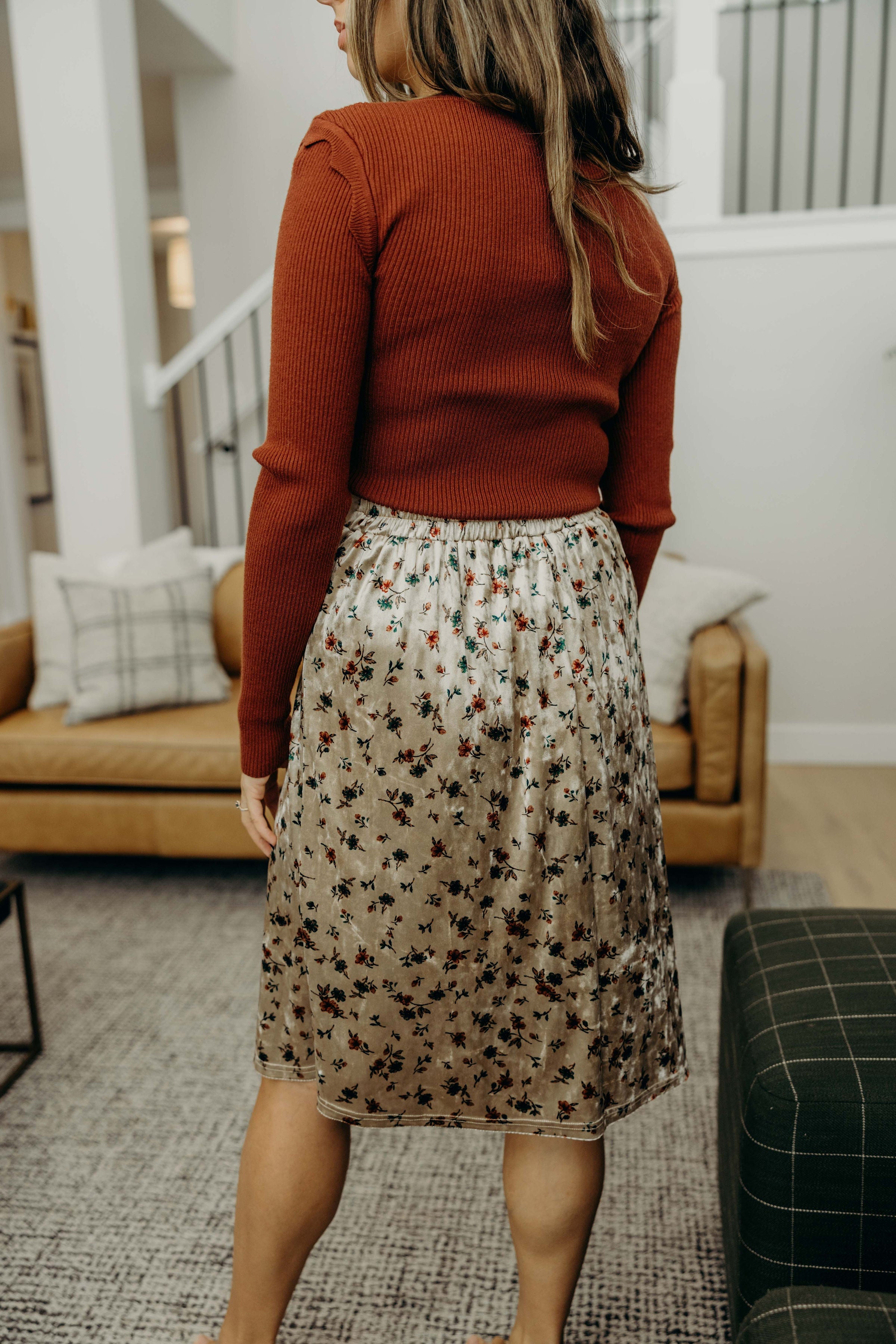 A LINE SKIRT IN IRISH TWINE FINAL SALE