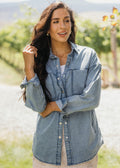 DENIM BUTTONDOWN SHIRT IN LIGHT WASH