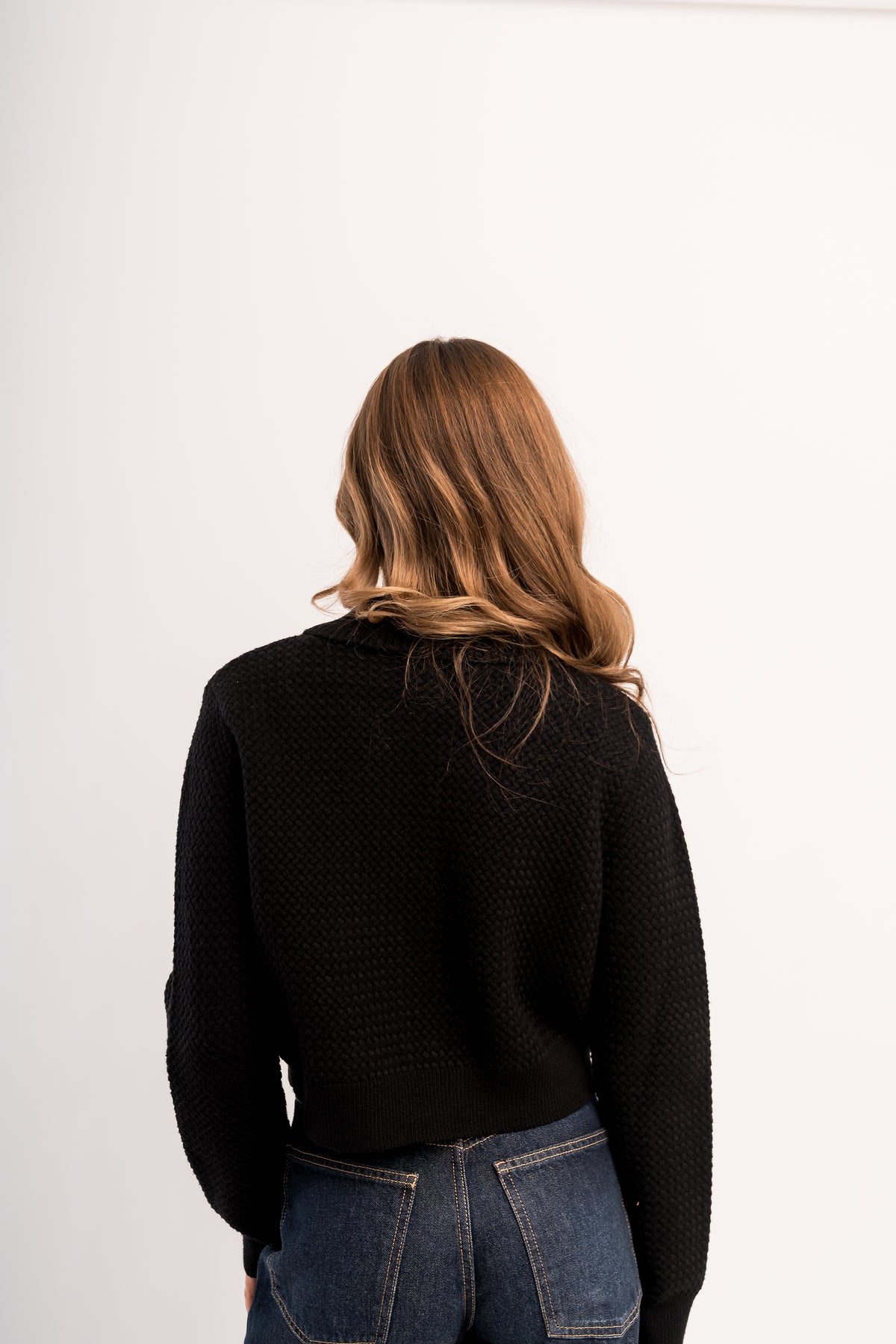KENSINGTON KNIT JACKET IN JET BLACK
